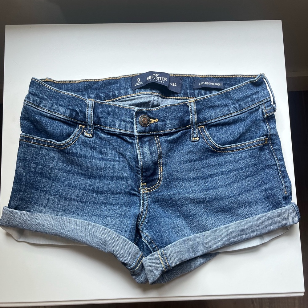 Hollister Women's Low-Rise Denim Blue Jean Shorts